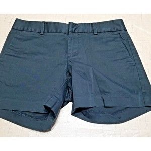 Banana Republic Women Chino Shorts Black Size 0 Cotton Casual Flat Front Stretch